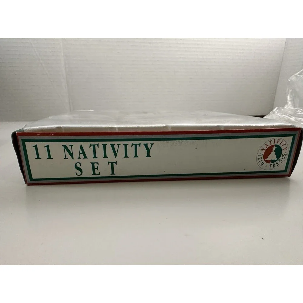 Vintage Mini Nativity Set Of 11 Trim Trends Seasonal Specialities Company 1994